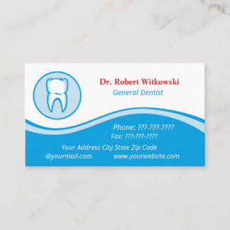 De Visite Dentist Dentist Tooth Logo Bureau dentaire Carte d