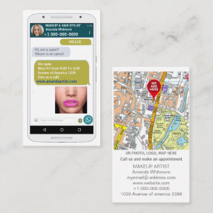 De Visite drôle mobile photo carte voiture d'affaires