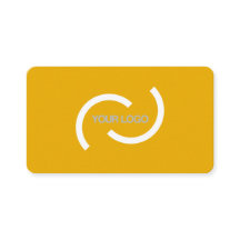 Elégante carte orange. Customisez avec votre propr