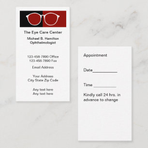 De Visite Eye Doctor Médicale Nomination Budget Carte d'acti