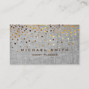 De Visite Faux Gold Foil Parties scintillant subtile Carte d