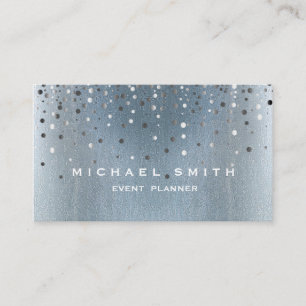 De Visite Faux Silver Foil Parties scintillant subtile Carte