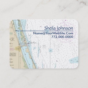 De Visite Fort Pierce FL Carte Nautique Nettoyant Bleu Frais