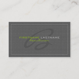 De Visite Gris Linen Burlap Texture Carte Beauticienne