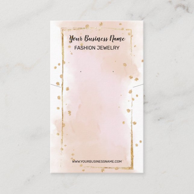 De Visite Joli collier d'aquarelle Écouter carte d'affichage (Devant)