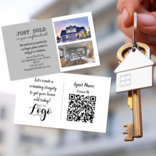 De Visite JUSTE vendu Immobilier Marketing Carte postale