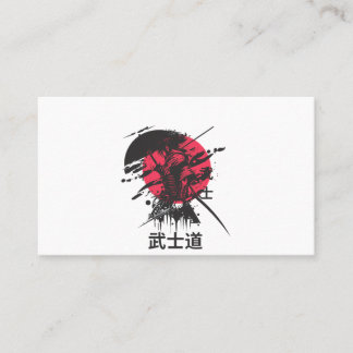 De Visite La carte d'art du samouraï guerrier