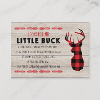 De Visite Little Buck Baby shower | Carte d'insertion d'invi