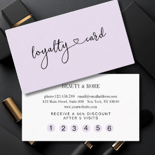 De Visite Loyauté Carte 5 Nails Lashes Beauty