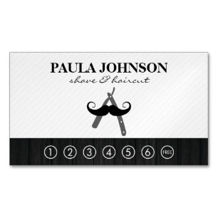 De Visite Magnétique Barbershop   Carte Punch