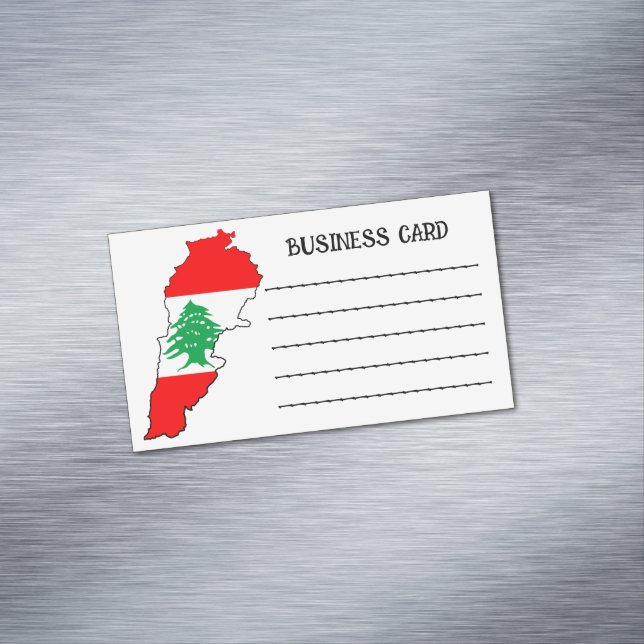 De Visite Magnétique Carte du Liban avec drapeau (In Situ)