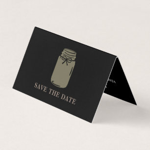 De Visite Mason Jar, Photo Enregistrer La Carte Date