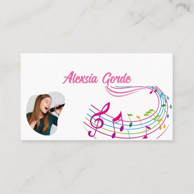 De Visite Mélodie dans une carte (Devant)