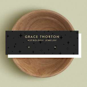 De Visite Mini Black Astrology Stars Étoiles Écouté Elevage Carte
