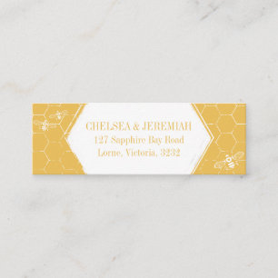 De Visite Mini Carte d'adresse personnalisée pour le Motif jaune
