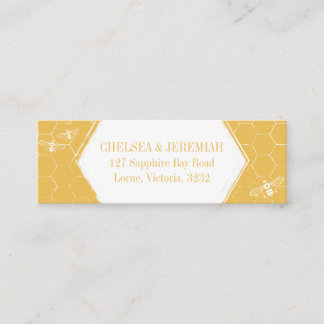 De Visite Mini Carte d'adresse personnalisée pour le Motif jaune
