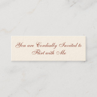 De Visite Mini Carte Flirt