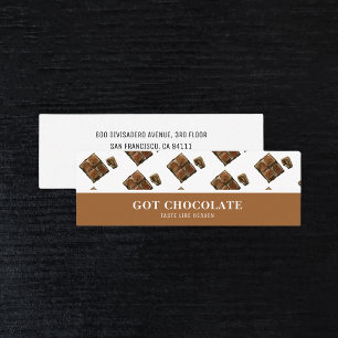 De Visite Mini Carte professionnelle Brown moderne au chocolat