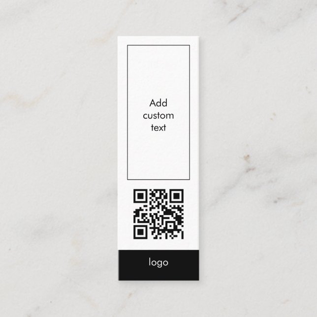 De Visite Mini code qr personnalisé affaires simple blanc carte s (Devant)