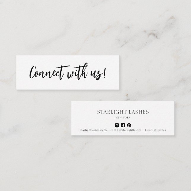 De Visite Mini Contact minimal simple avec la carte d'insertion (Devant / Derrière)