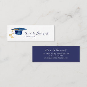 De Visite Mini Graduation Nom carte moderne