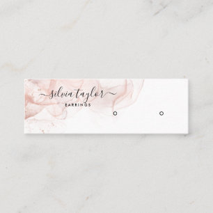 De Visite Mini Rose Gold Calligraphy art Earrage carte d'affichag