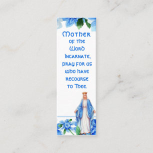 De Visite Mini Sainte Vierge catholique Mère Religieuse Carte Sai