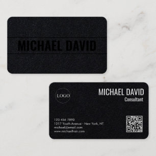 De Visite Moderne et Élégante carte kraft noire professionne
