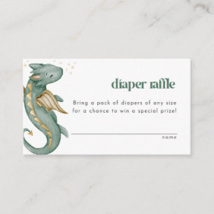 De Visite Mythique Dragon Diaper Carte Raffle pour Baby show