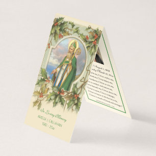 De Visite Noël Funérailles prière irlandaise Carte Sainte