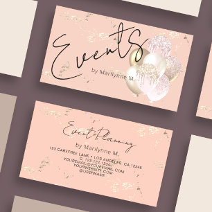 De Visite Parties scintillant moderne Ballotte Peach Carte d
