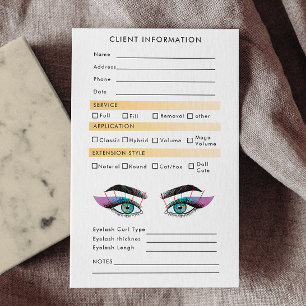 De Visite Pastel Holographic Eyelash Extensions Carte
