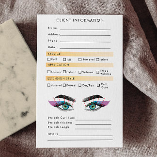 De Visite Pastel Holographic Eyelash Extensions Carte