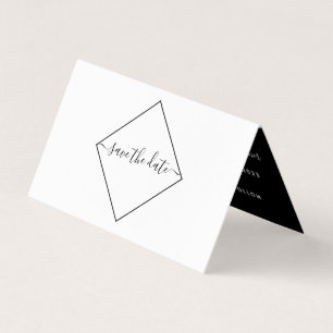 De Visite Photo Diamant Noir & Blanc Enregistrer La Carte Da