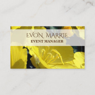 De Visite Photo Fleurs Jaunes, Carte d'affaires d'été