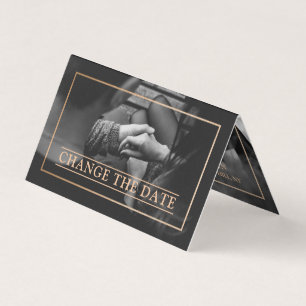 De Visite Photo Gold Foil Moderne Modifier La Carte Date
