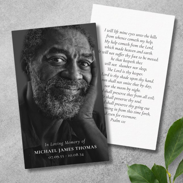De Visite Photo Hommage commémoratif Carte commémorative fun (Photo Memorial Prayer Card)