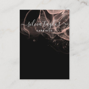 De Visite Rose Gold Calligraphy art Earrage carte d'affichag
