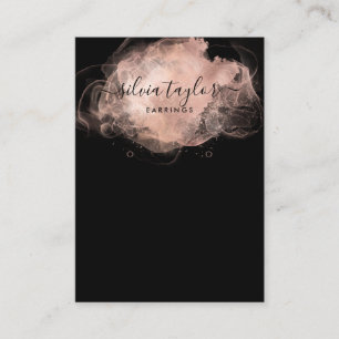 De Visite Rose Gold Calligraphy art Earrage carte d'affichag