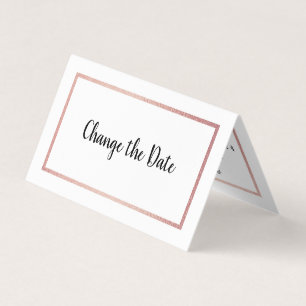 De Visite Rose Gold Foil Calendrier Changer La Carte Date