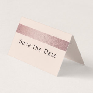 De Visite Rose Gold Foil Stripe Photo Enregistrer La Carte D