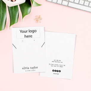 De Visite Simple Votre logo collier carte d'affichage