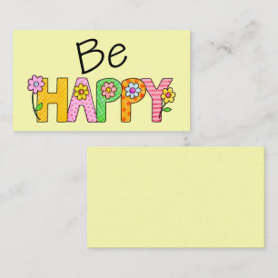 De Visite Soyez heureux Mini carte d'encouragement