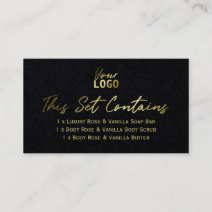De Visite Spa Gold Text Fait Maison Sur Carte Noire