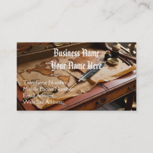 De Visite Steampunk Vintage Vieux Monde Thème Carte