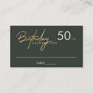 DE VISITE TOUTE CARTE D'ANNIVERSAIRE D'OR NOIR SIMPLE
