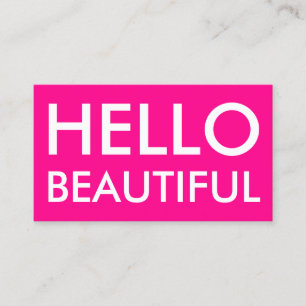 De Visite Un bonjour rose simple et moderne magnifique carte