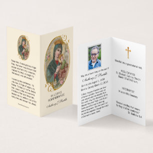 De Visite Vierge Marie Jésus catholique Funérailles Carte Sa
