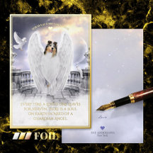 Blue Merle Collie Angel - Carte d'huile pour anima