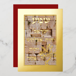 De Vœux En Aluminium Carte Plaque Shema Etz Chaim Kotel
